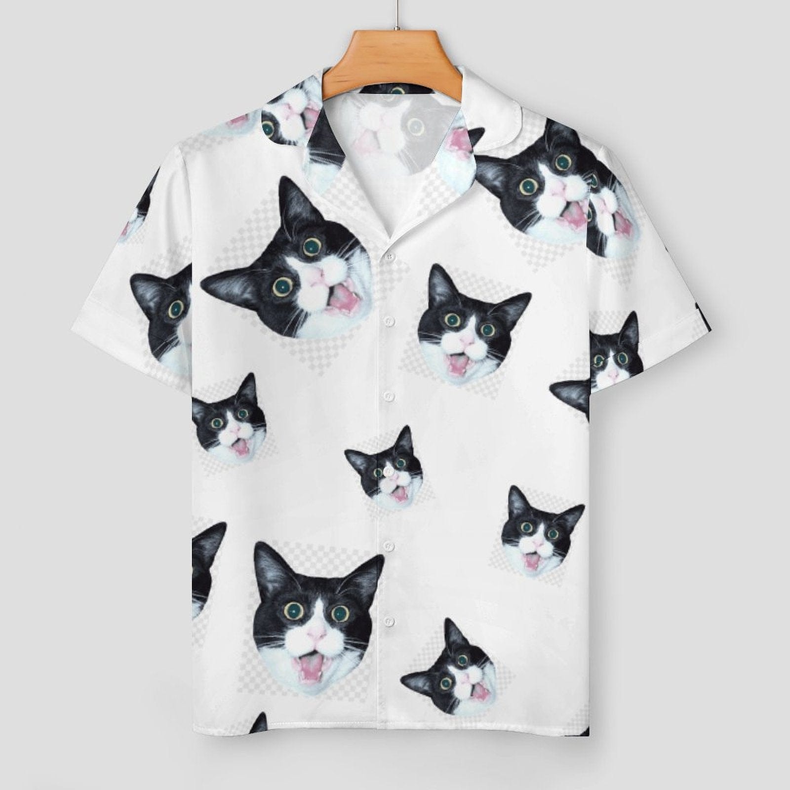 Custom Pet Face Pajamas Summer Short Sleeve Set