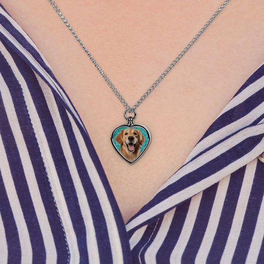 Custom Pet Hair Ashes Necklace Ring Memorial Gift