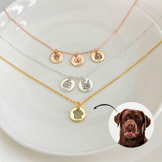 Custom engraved pet necklace pendant