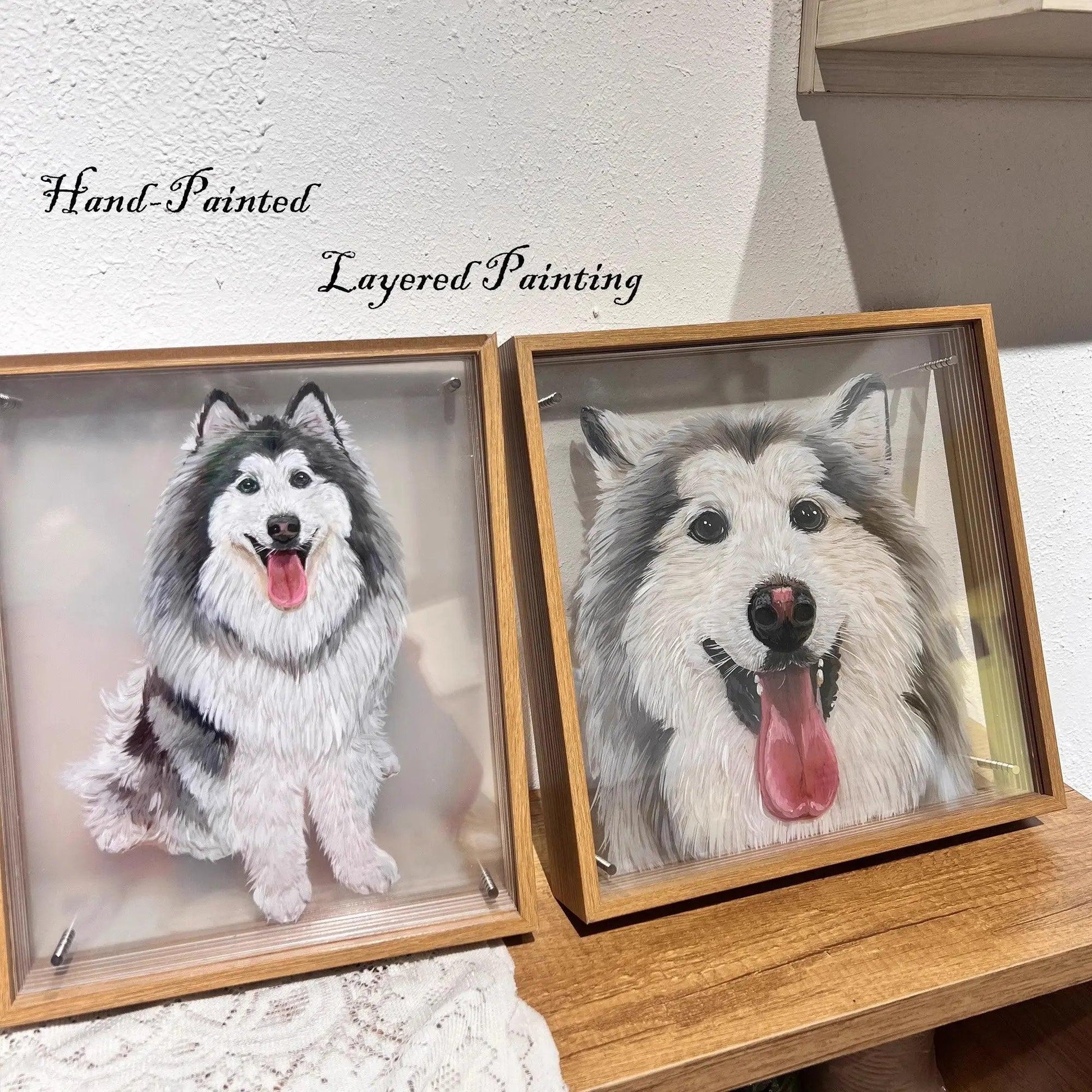 Two Hutchinsons painted in acrylic.