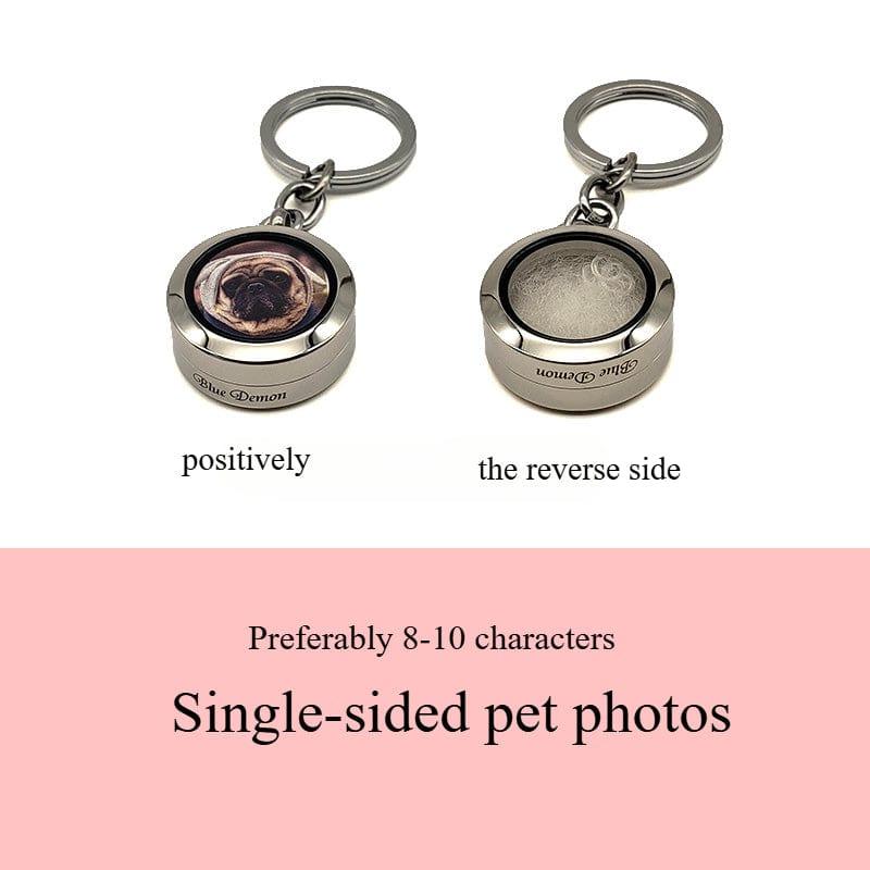 Showing pet face before custom keychain