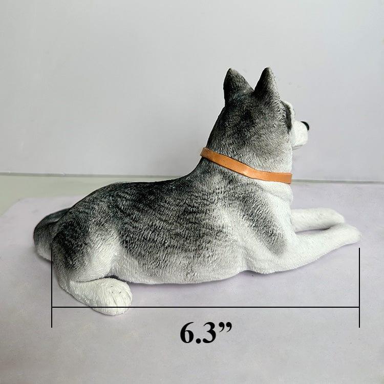 6.3 inch high end customised sprawling dog sculpture