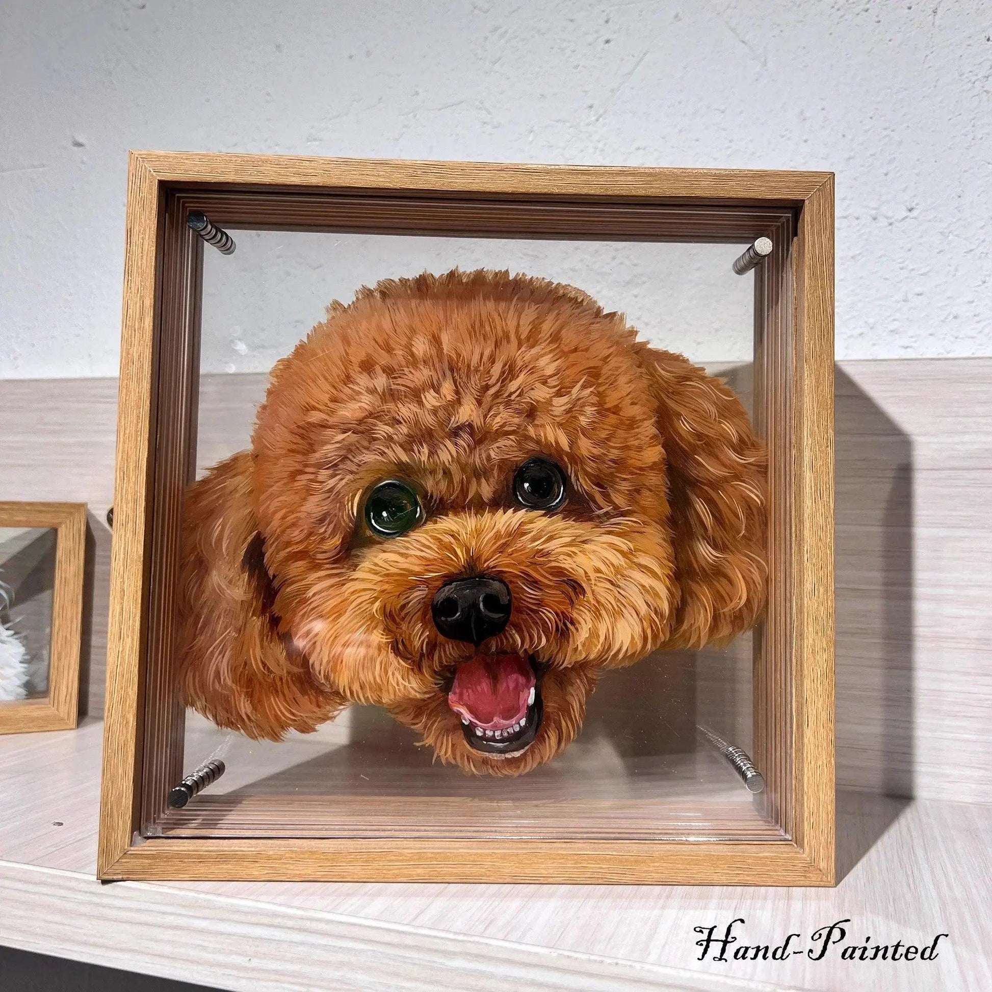 Hand Painted Brown Pomeranian