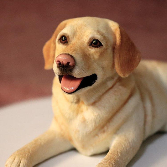 Very realistic golden retriever sculpture, high end custom made from woofandcat