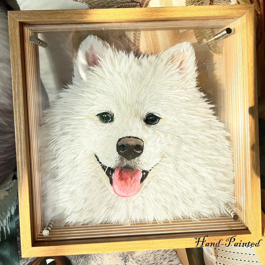 Hand Painted White Samoyed
