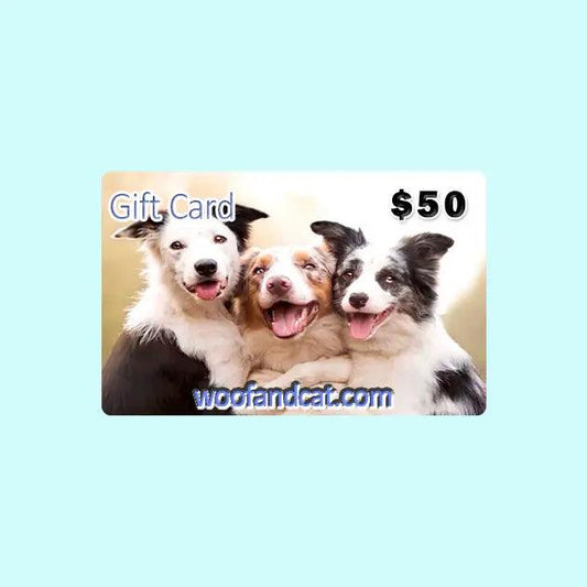 woofandcat $50 face value gift card