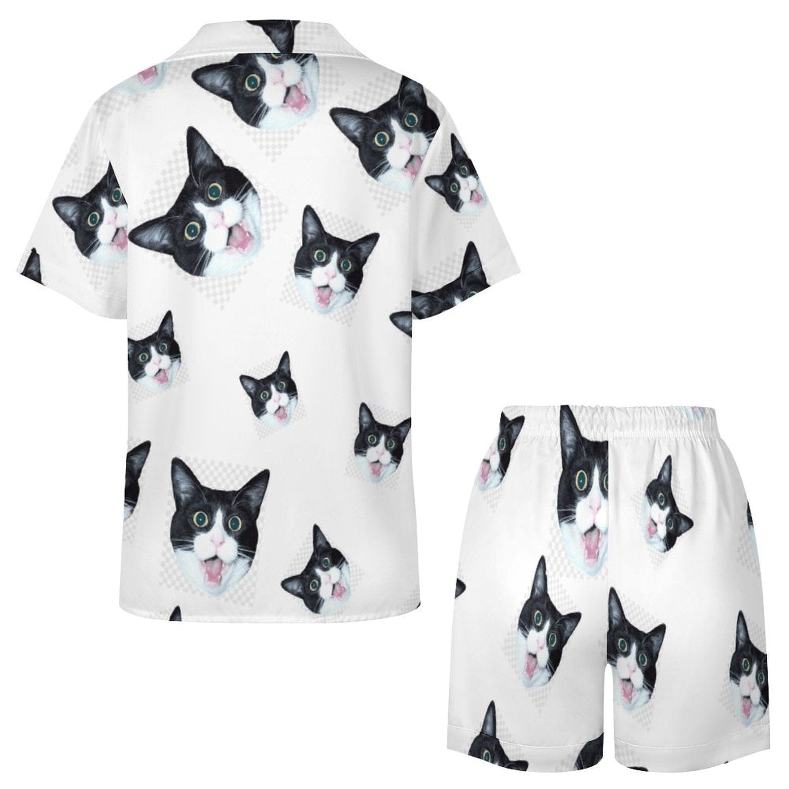 Customised Ladies Pet Face Pajamas Short Sleeve