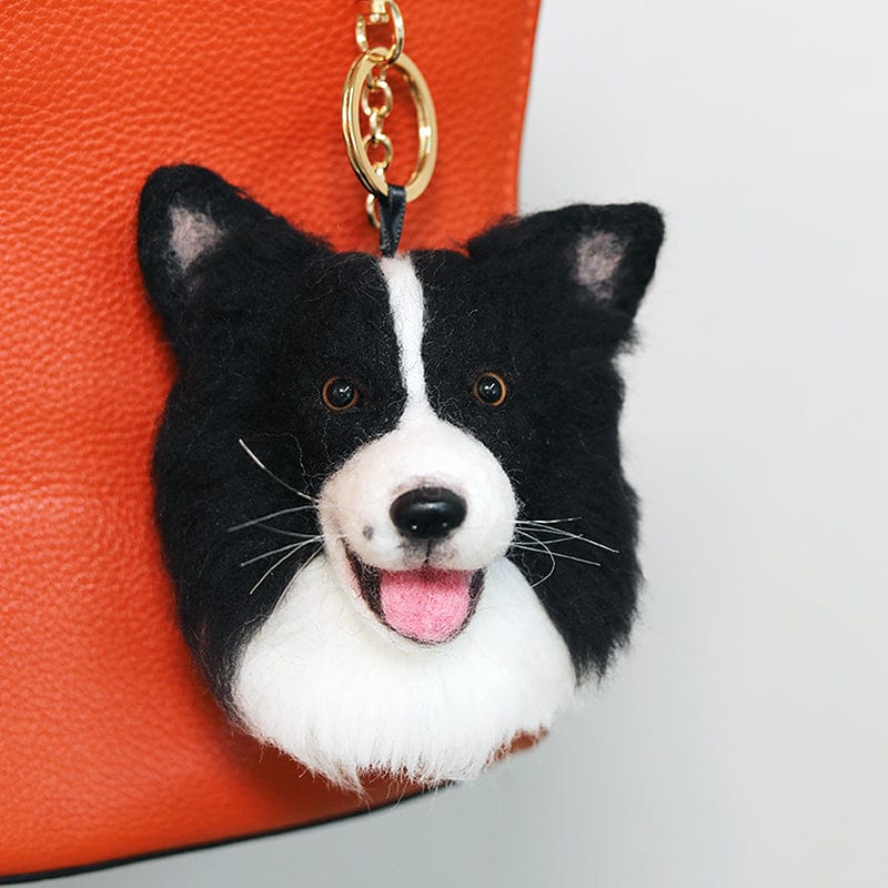 Black and white dog head decorative pendant