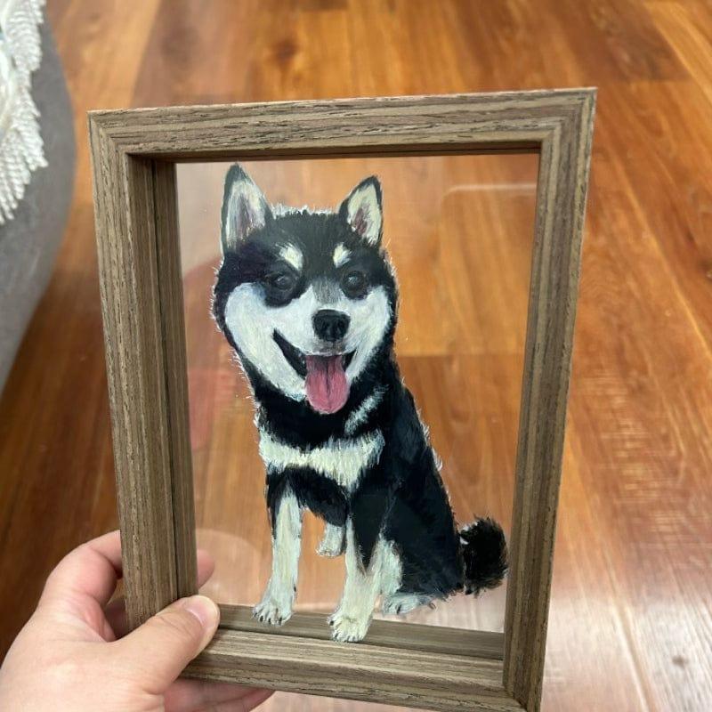 Paint a Husky Pet Glass Painting for Gifts