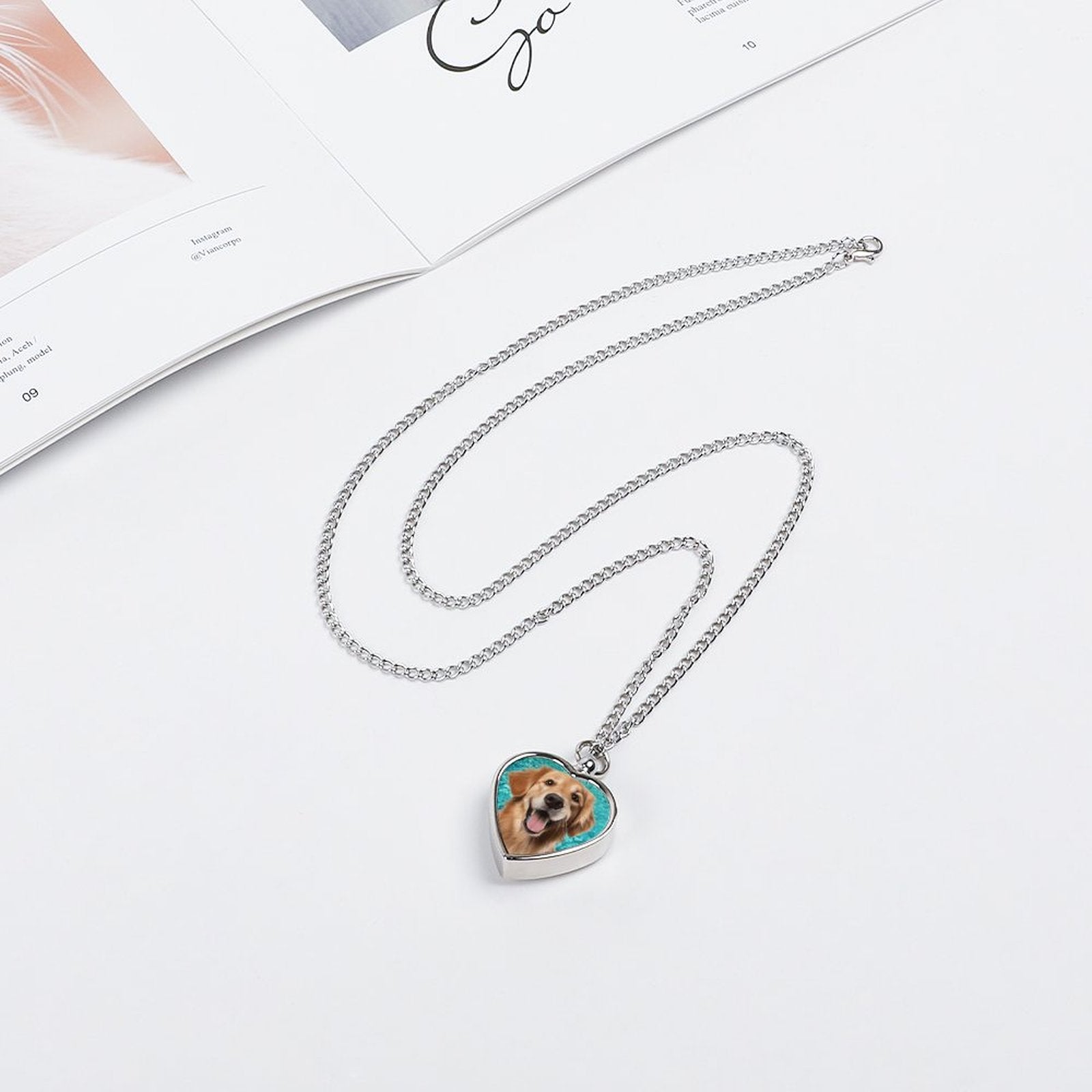 Custom Pet Ashes Necklace Ring Memorial Gift