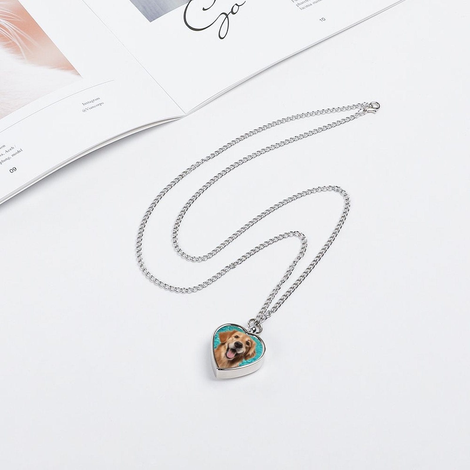 Custom Pet Ashes Necklace Ring Memorial Gift