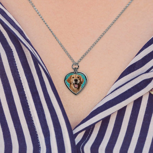Custom Pet Hair Ashes Necklace Ring Memorial Gift