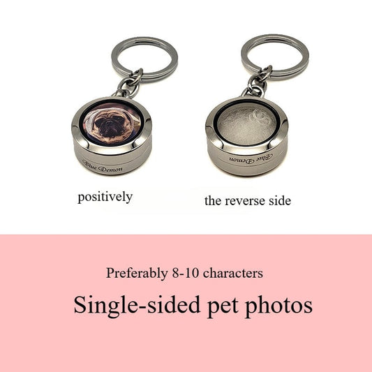Showing pet face before custom keychain