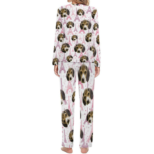 Custom pet face pajamas back
