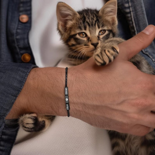 Custom Pet Bracelet – Name Engraved Paw Jewelry