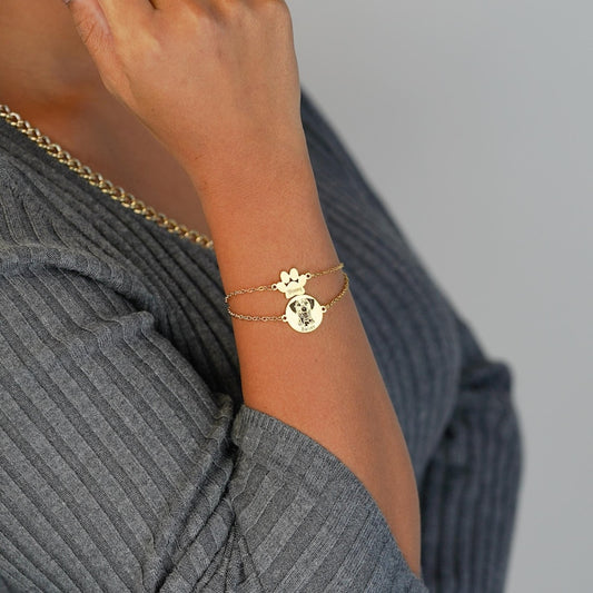 Pet Portrait Bracelet – Custom Memorial Jewelry for Pet Lovers